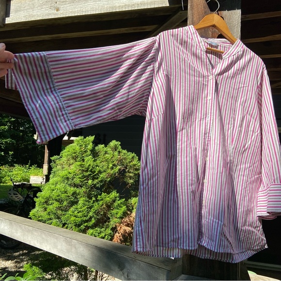 SILHOUETTES XXL cotton blend. Pinstriped button up shirt. - Picture 6 of 10